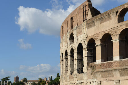 ancient Colosseum in Rome, Italyの写真素材