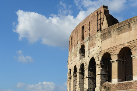 ancient Colosseum in Rome, Italyの写真素材