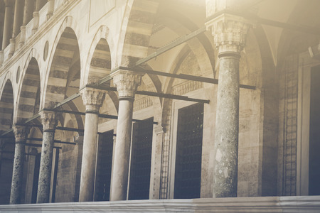 Vintage Blue Mosque in Istanbul Turkey with Retro Film styleのeditorial素材