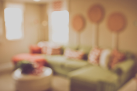 Blurred Modern Living Room with Retro