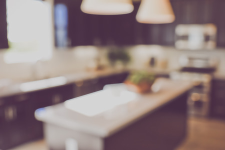 Blurred Kitchen with Retroの写真素材