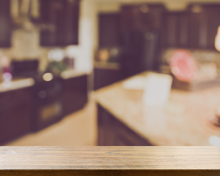 Blurred Kitchen with Retro Style Filterの写真素材