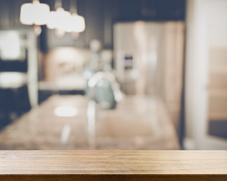 Blurred Kitchen with Retro Style Filterの写真素材