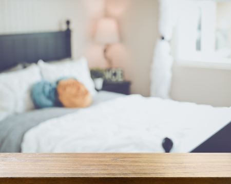 Blurred Bedroom applying Retro Style Filterの写真素材