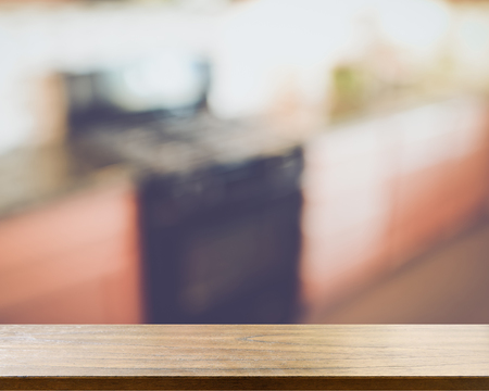 Blurred Kitchen with Retro Style Filterの写真素材
