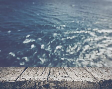 blurred ocean background