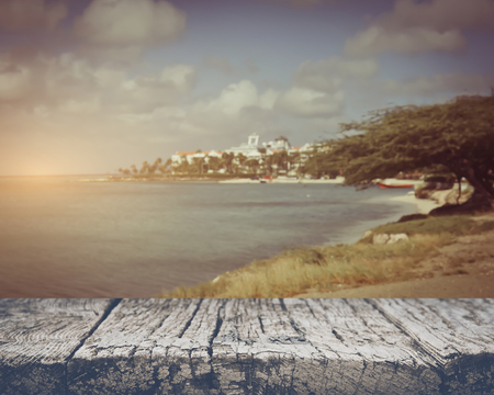 Blurred Beach with Vintage Filterの写真素材