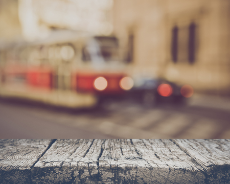 Blurred Train with Retro Style Filterの写真素材