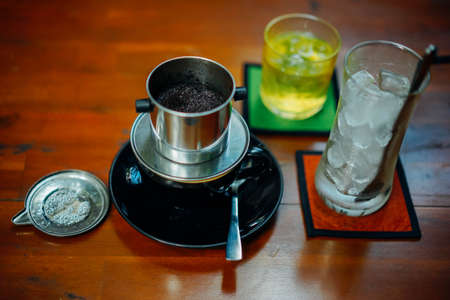 coffee set in Saigonの写真素材