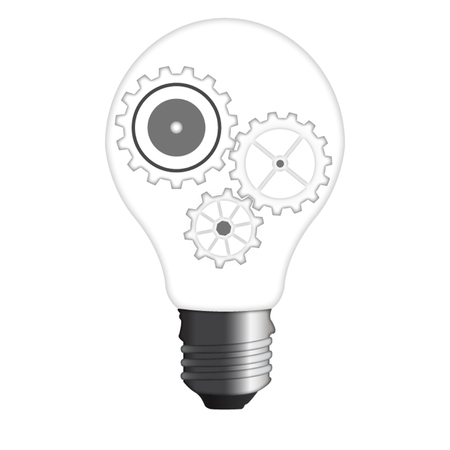 Light bulb gearのイラスト素材