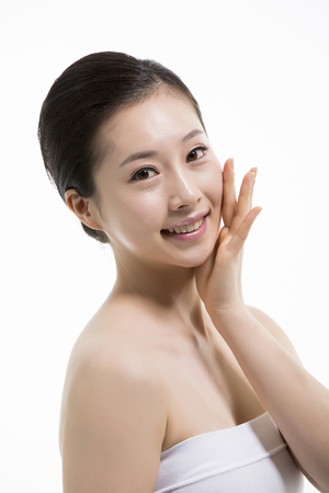 Beautiful Asian Woman/ Skin Care & Beauty Conceptの写真素材