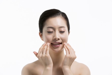 Beautiful Asian Woman/ Skin Care & Beauty Conceptの写真素材