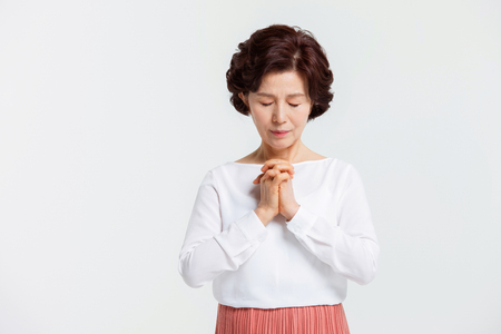 Portrait of Asian Senior Womanの写真素材