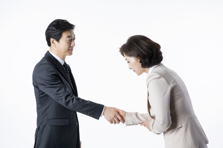 Portrait of Middleaged Asian Couple - Career in Midlifeの写真素材