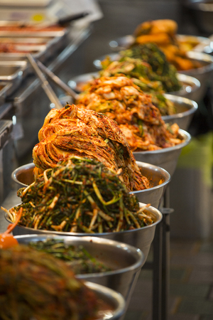 Korean Traditional Market Sceneの写真素材