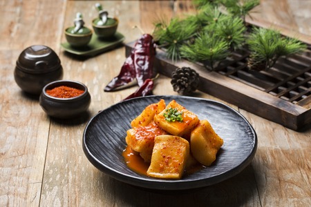 Korean Traditional Food - Kimchi (Fermented/Pickled Radish,Asian Cuisine)の写真素材