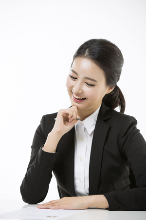 Motivated Young Asian Job Seekersの写真素材