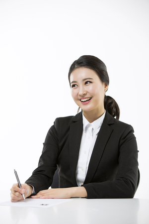 Motivated Young Asian Job Seekersの写真素材