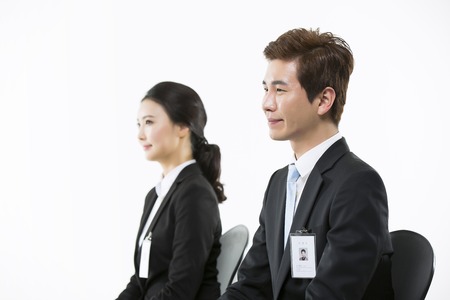 Motivated Young Asian Job Seekersの写真素材