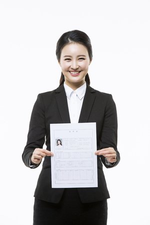 Motivated Young Asian Job Seekersの写真素材