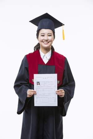 Motivated Young Asian Job Seekersの写真素材