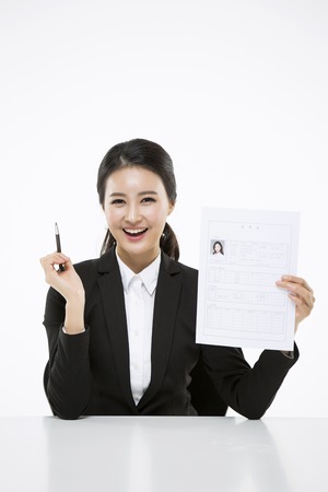 Motivated Young Asian Job Seekersの写真素材