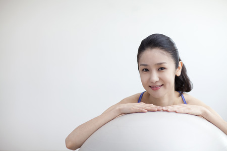 Light stretching at homeの写真素材