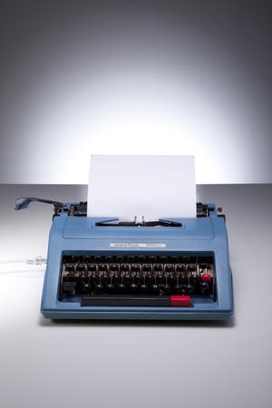 Typewriter and social networkingのeditorial素材