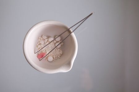 Crushed pillsの写真素材