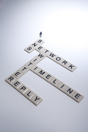 Social network related block 
gameの写真素材