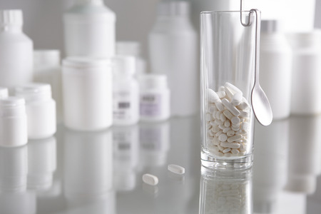 Pills in a glass tubeのeditorial素材