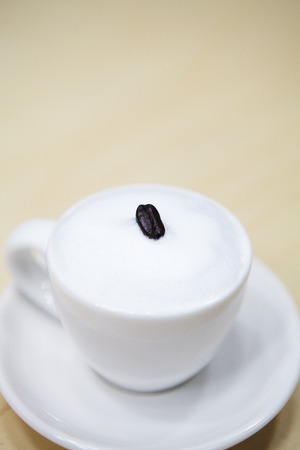 A cup of cappuccino up-closeの写真素材