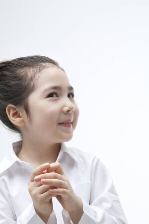 A little girl playingの写真素材
