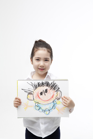 A little girl playingの写真素材