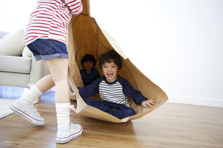 Playtime at homeの写真素材