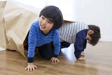 Playtime at homeの写真素材