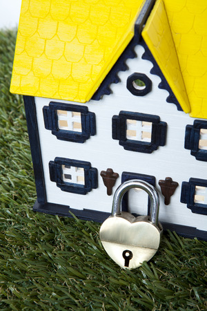 Miniature houses and the marketの写真素材