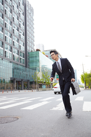 Getting to work on timeの写真素材