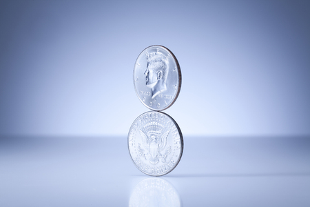 U.S. half dollar coinsの写真素材