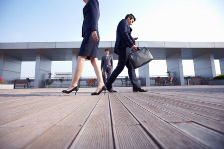 Getting off workの写真素材