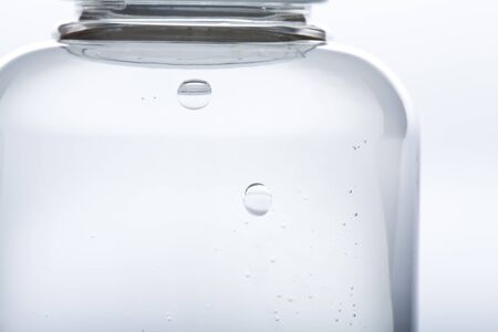 Small hand lotion bottle isolatedの写真素材