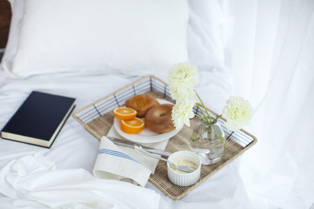 Breakfast In Bed Conceptの写真素材