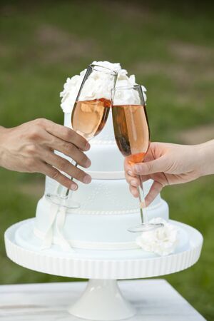 An Outdoor Wedding Banquet Set-upの写真素材