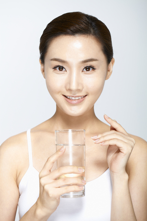 Close-Up Beauty Shot Of A Young Womanの写真素材