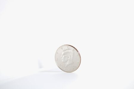U.S. Half Dollar Coin In A Studio Settingの写真素材