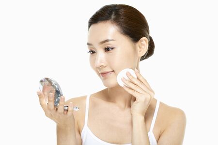 Close-Up Beauty Shot Of A Young Womanの写真素材