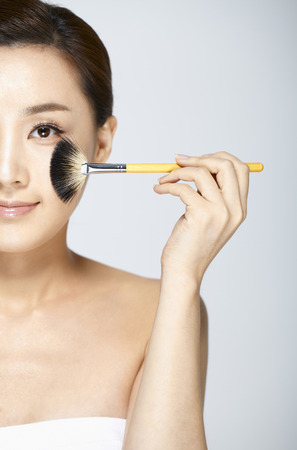 Close-Up Beauty Shot Of A Young Womanの写真素材