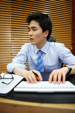 Working aloneの写真素材