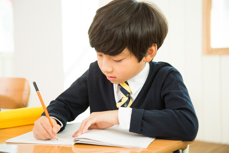 Young Student Studying In Classの写真素材