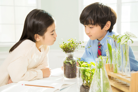 Young Students In Biology Classの写真素材
